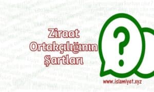 Ziraat Ortakçılığının Şartları